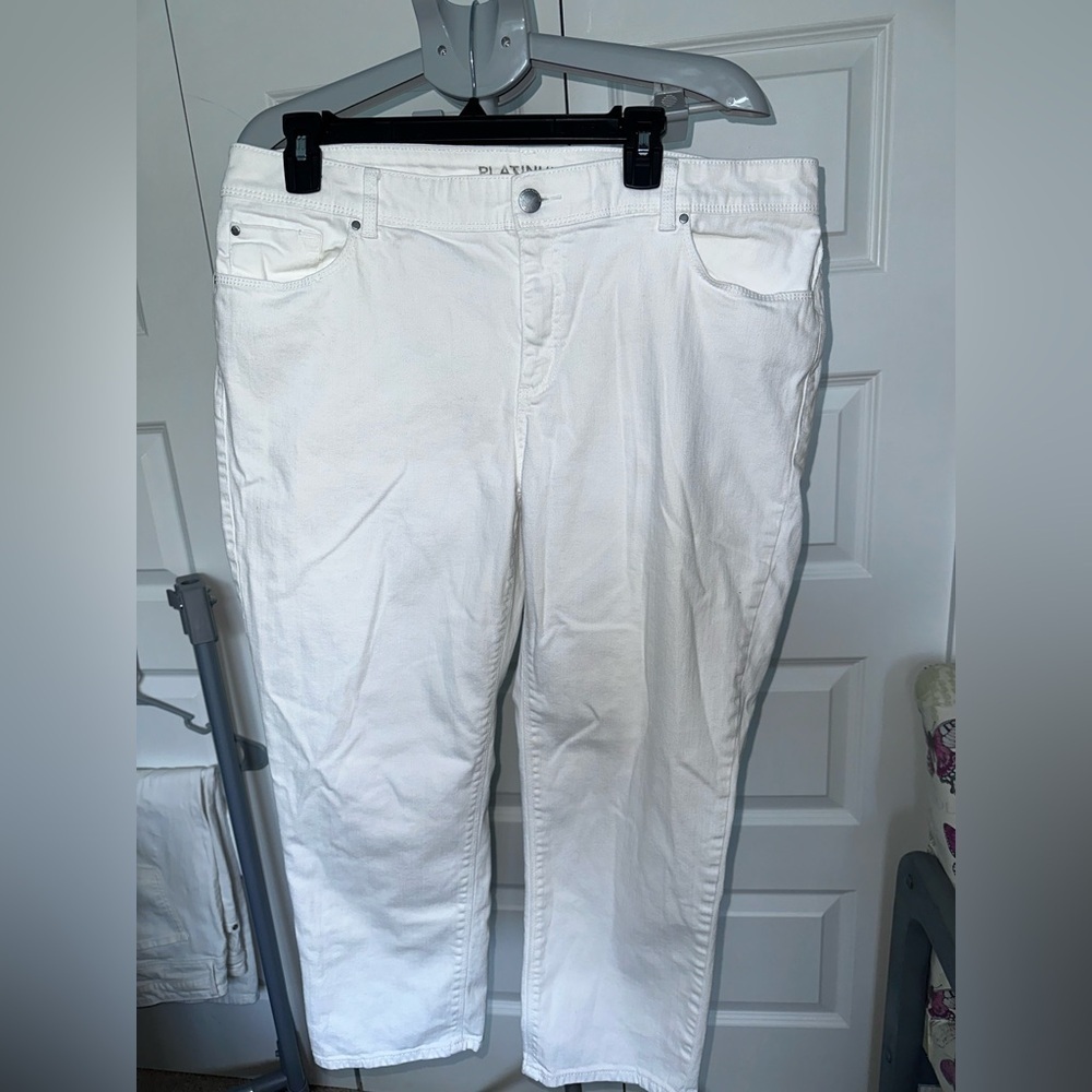 Chico's Platinum White Crop Jeans